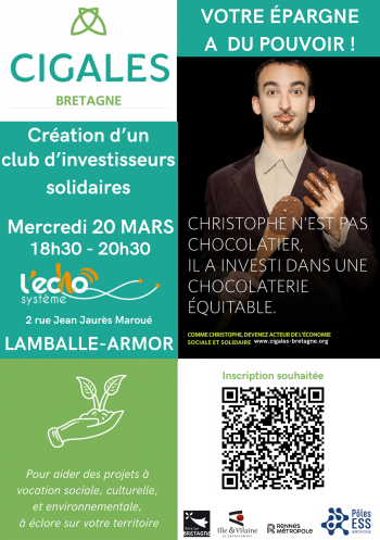 Réunion pour devenir investisseur solidaire le 20 mars 
