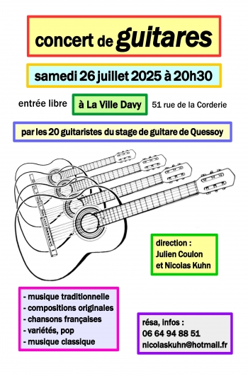Concert de clôture du stage de guitare de Quessoy