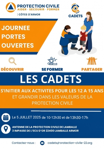 Portes Ouvertes pour la section des Cadets de la Protection Civile